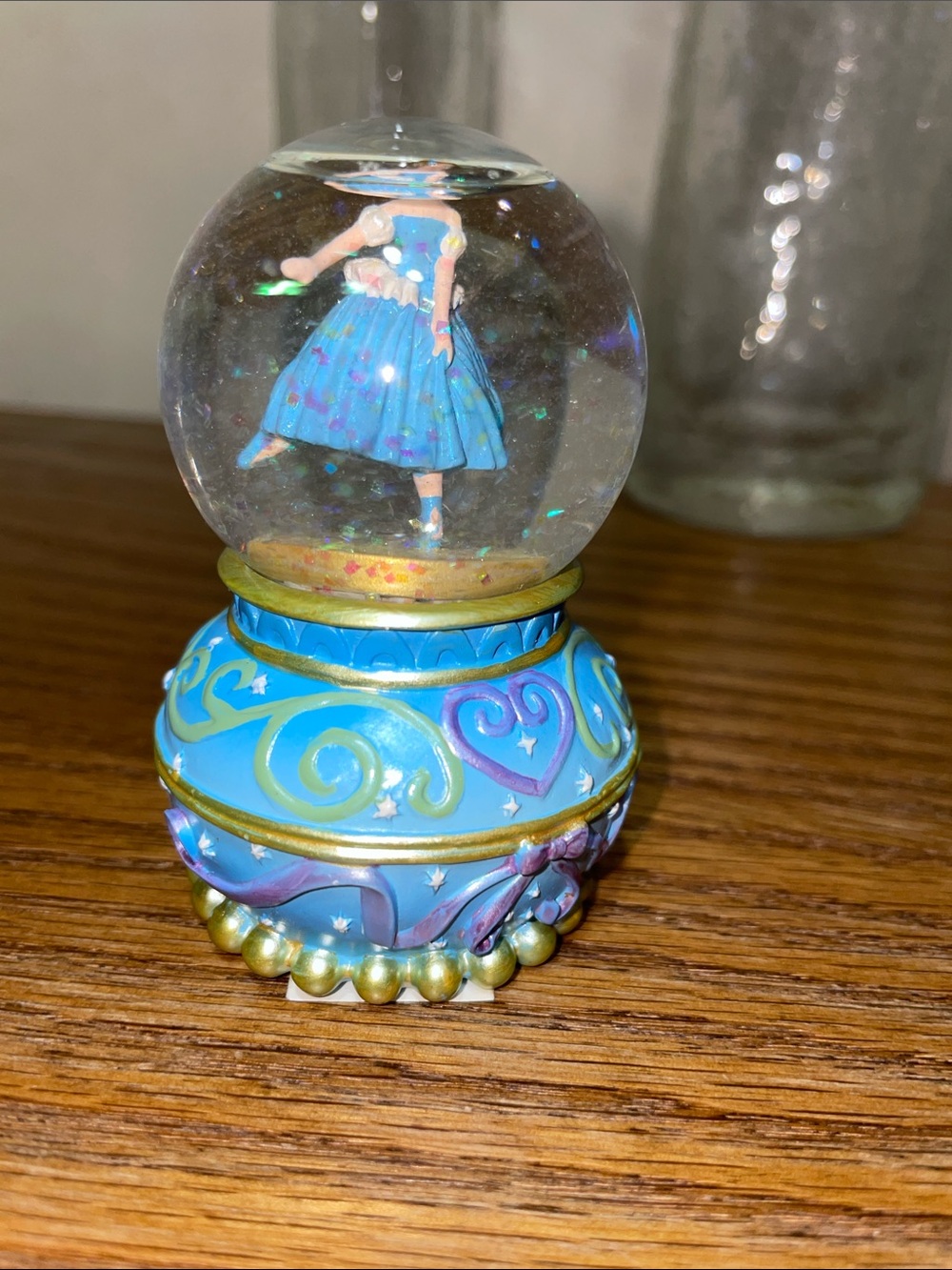 Blue Ballerina Mini Snow Globe